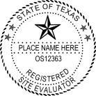 Texas Site Evaluator Seal Trodat Stamp